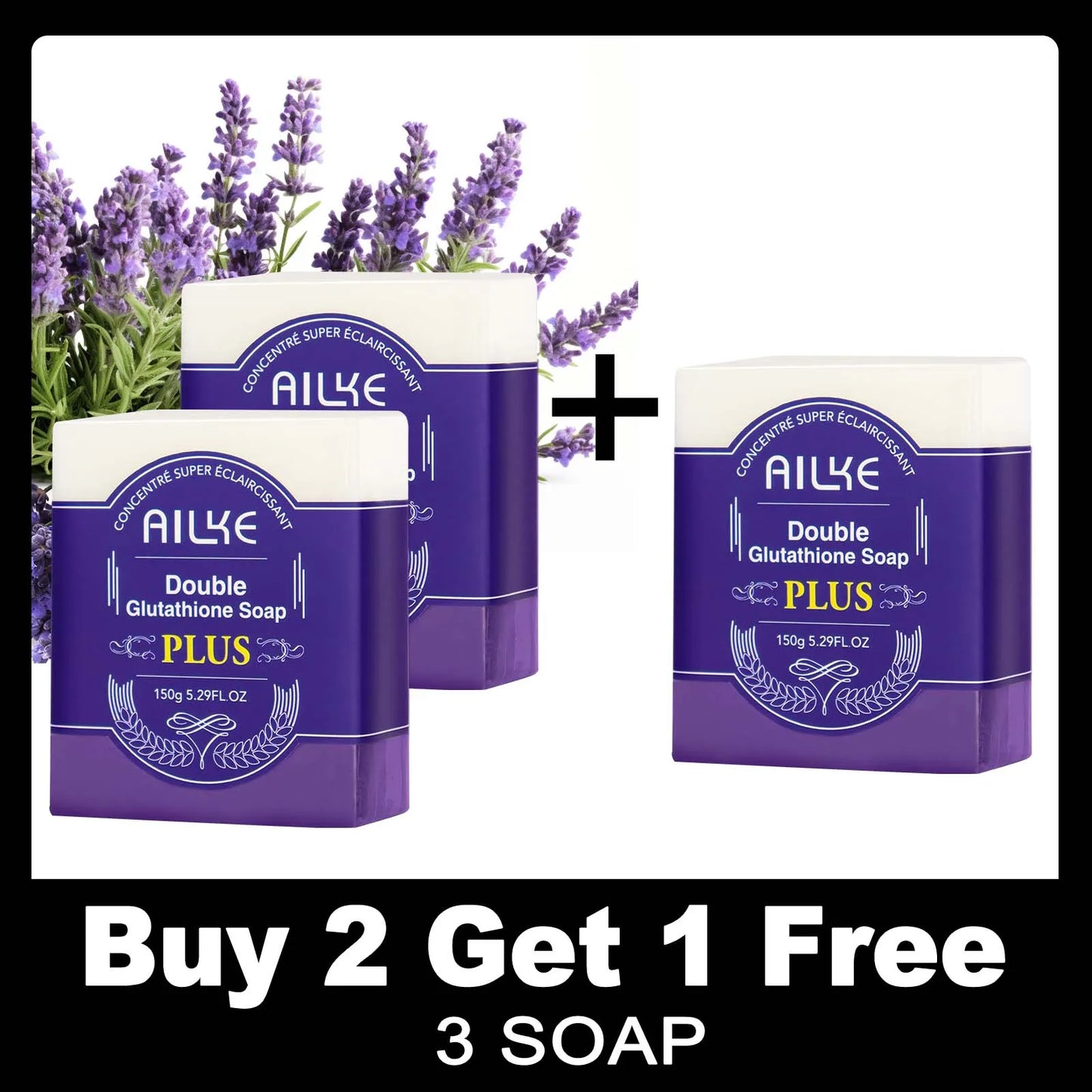 AILKE – ensemble de soins pour la peau blanchissant, éclaircissant, avec double glutathion, réduit les taches noires, foncées et blanches, pour tous les Types de peau