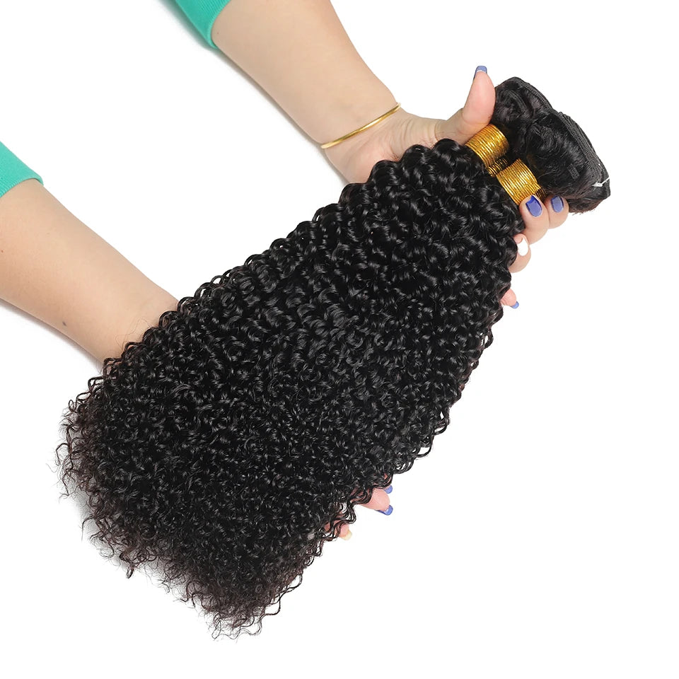 Mèches péruviennes 100% naturelles Remy, cheveux crépus bouclés, couleur naturelle, Extensions de cheveux humains vierges, 10-30 pouces, pour femmes noires