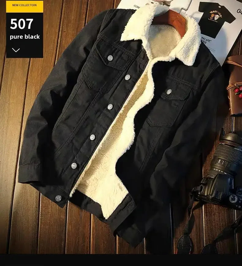 Veste Jean Premium Lencensa - Doublée Polaire Rembourrée Coton - Qualité Exceptionnelle Automne-Hiver - Lencensa 