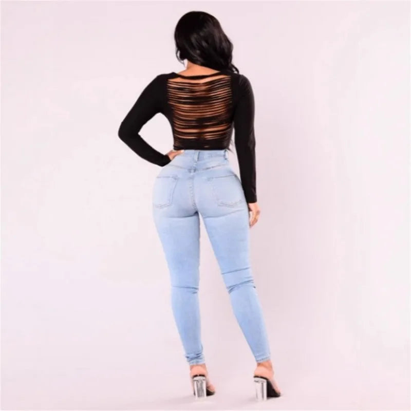 Jean Premium Femme Taille Haute - Denim Stretch Haute Qualité Push-Up