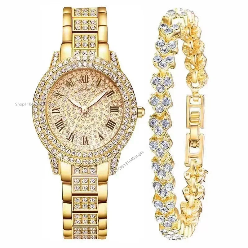 Décontracté dames Quartz Montre-Bracelet Bracelet ensemble 6 pièces ensemble femmes Montre horloge cadran romain marque de luxe Design femmes Montre Femme Reloj