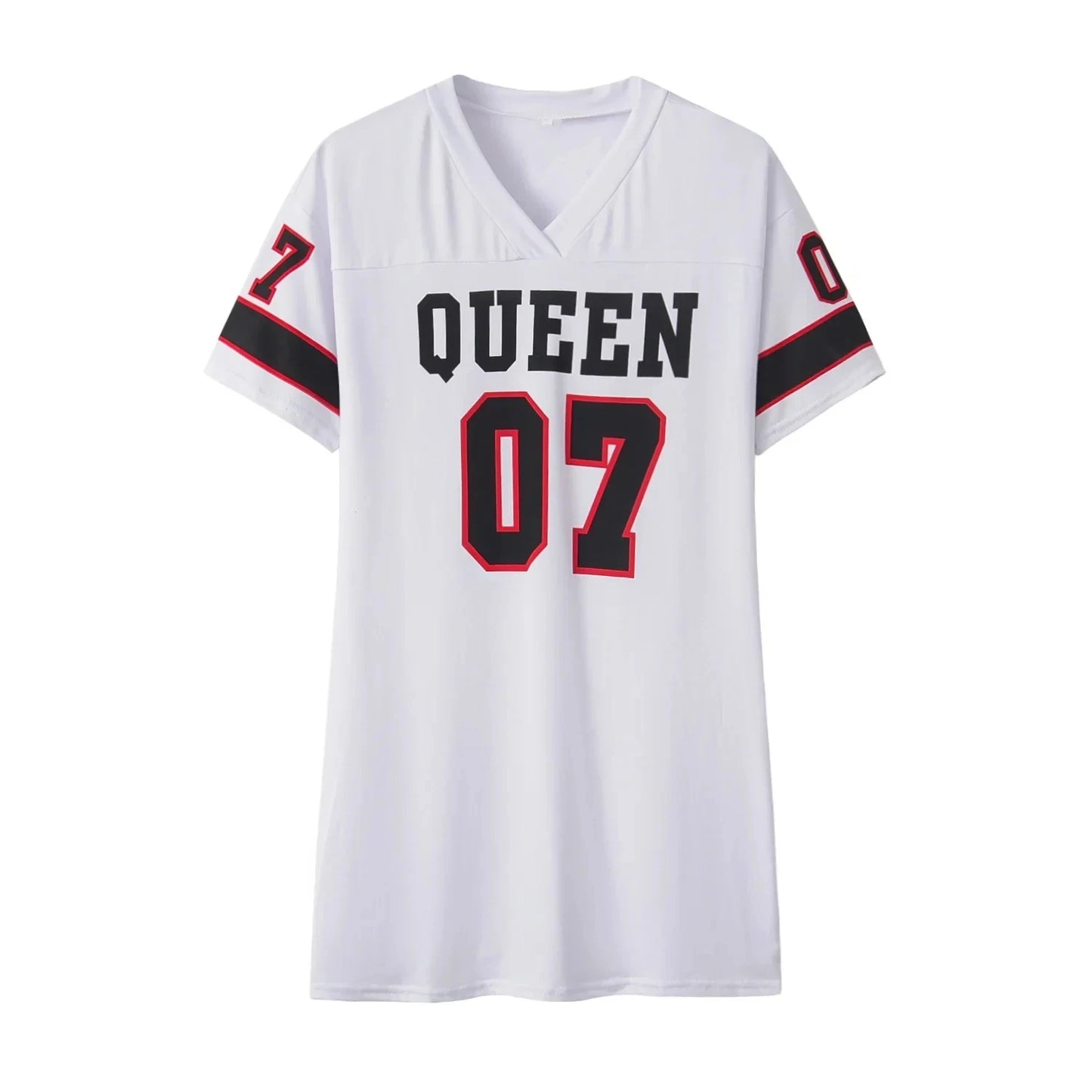 T-shirt Femme Col V Imprimé - Haut Décontracté Été