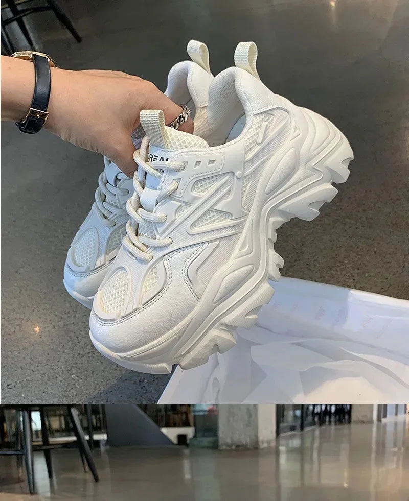 Baskets Femme Plateforme - Chaussures Sport Décontractées Été