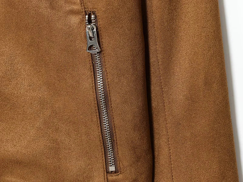 RAFZNB  lencensa femmes vestes courtes manteaux automne hiver mode fermeture éclair décoration à manches longues manteaux Streetwear vêtements de dessus pour femmes hauts