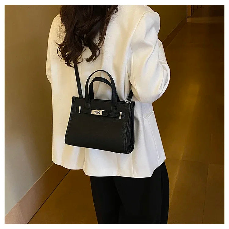 Sac messager élégant pour femme – Sac fourre-tout en cuir de marque de luxe avec sangle réglable