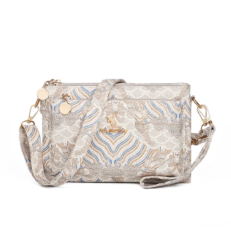 Sac à Main en Cuir de Luxe pour Femme, Sacoche de Marque Authentique, de Styliste, à Bandoulière, Multicouche, 03 Utilisation