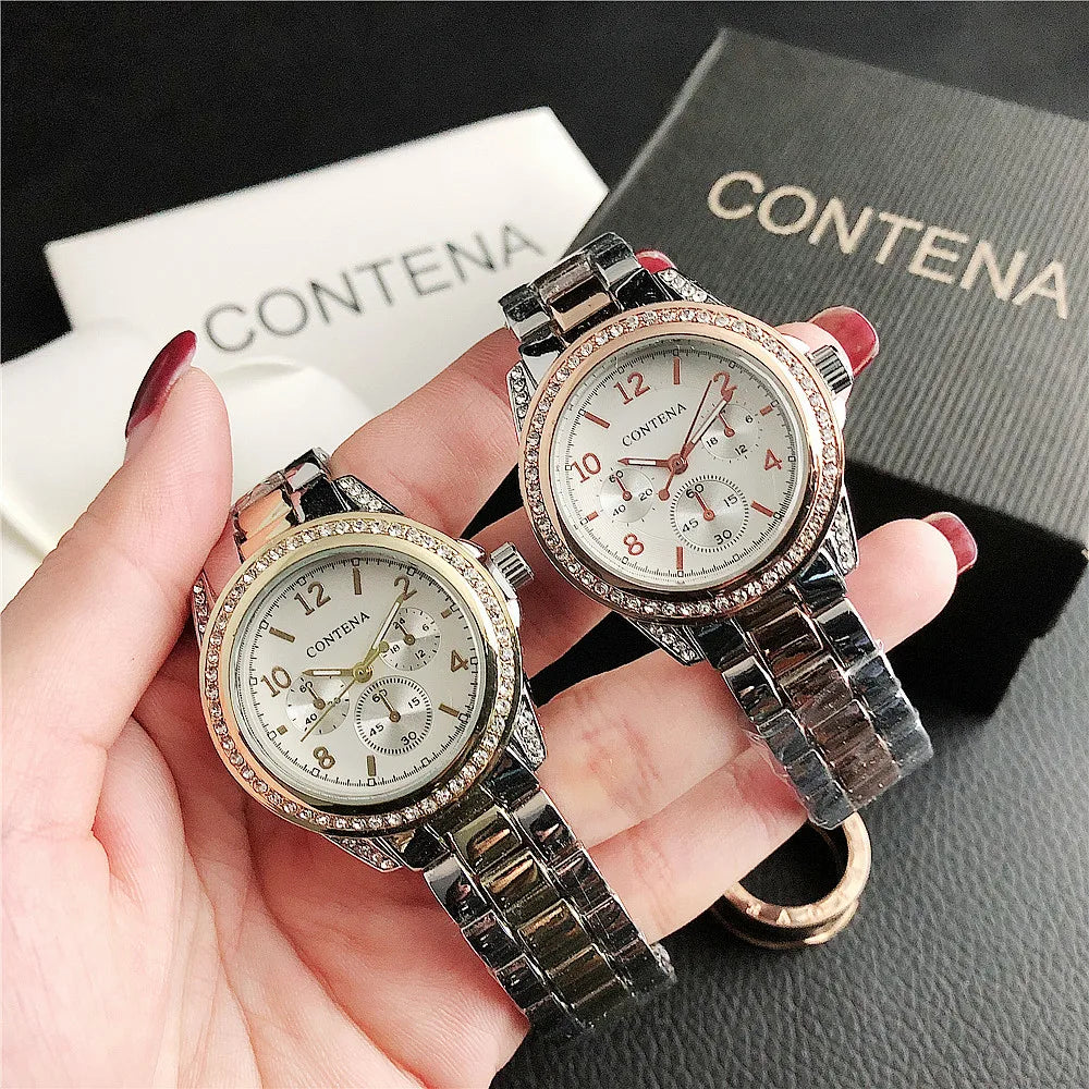 Montre pour femme Top marque de luxe en acier inoxydable strass Quartz montre-bracelet pour femmes mode robe dames horloge montre femme