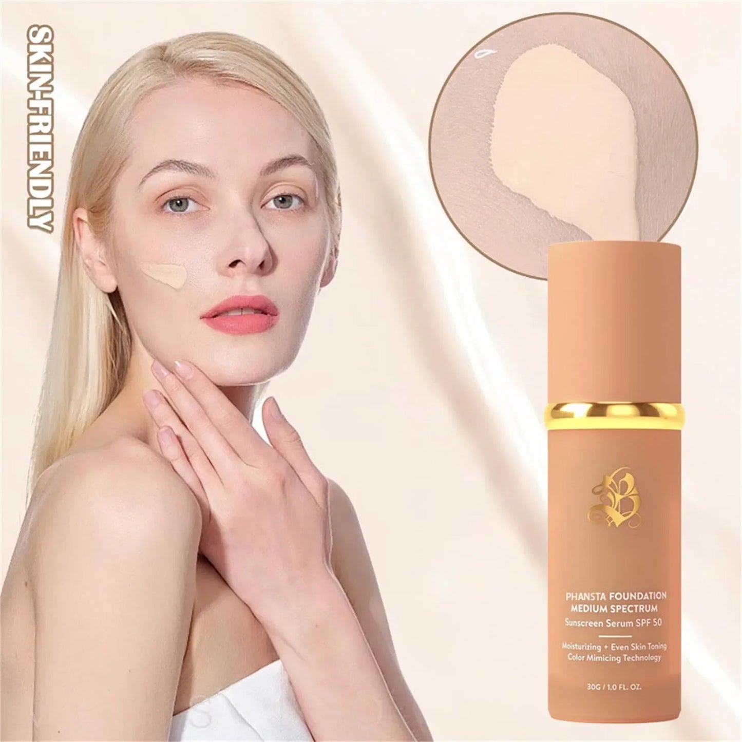 Fond de teint magique 4 en 1, liquide à couleur changeante, doux, mat, Base de maquillage hydratante longue durée, maquiagem Spf 50