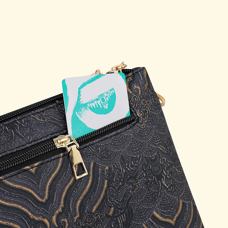 Sac à Main en Cuir de Luxe pour Femme, Sacoche de Marque Authentique, de Styliste, à Bandoulière, Multicouche, 03 Utilisation