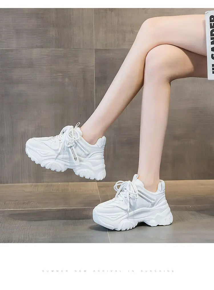 Baskets Femme Plateforme - Chaussures Décontractées Printemps