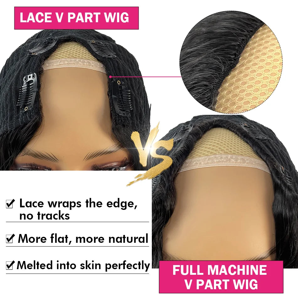 Sophia-Perruque Brésilienne en Cheveux Naturels Lisses pour Femme, Sans Laisser de Traces