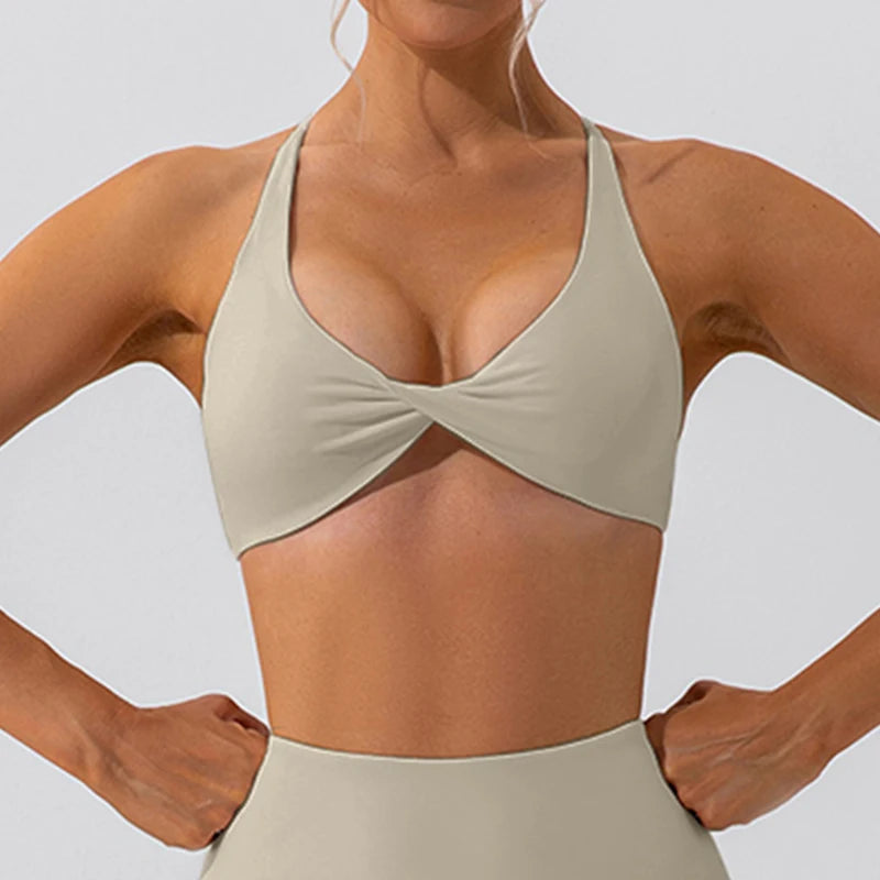 Brassière Sport Femme - Dos Croisé Respirante - Lencensa 