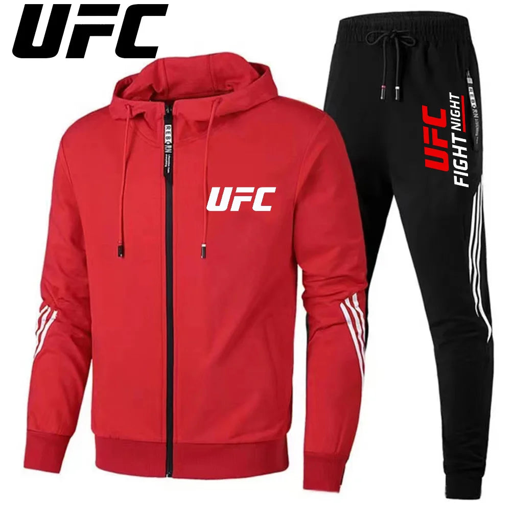 Ensemble de Sport UFC Frontier - Survêtement Homme Femme avec Veste à Capuche et Zip - Lencensa 