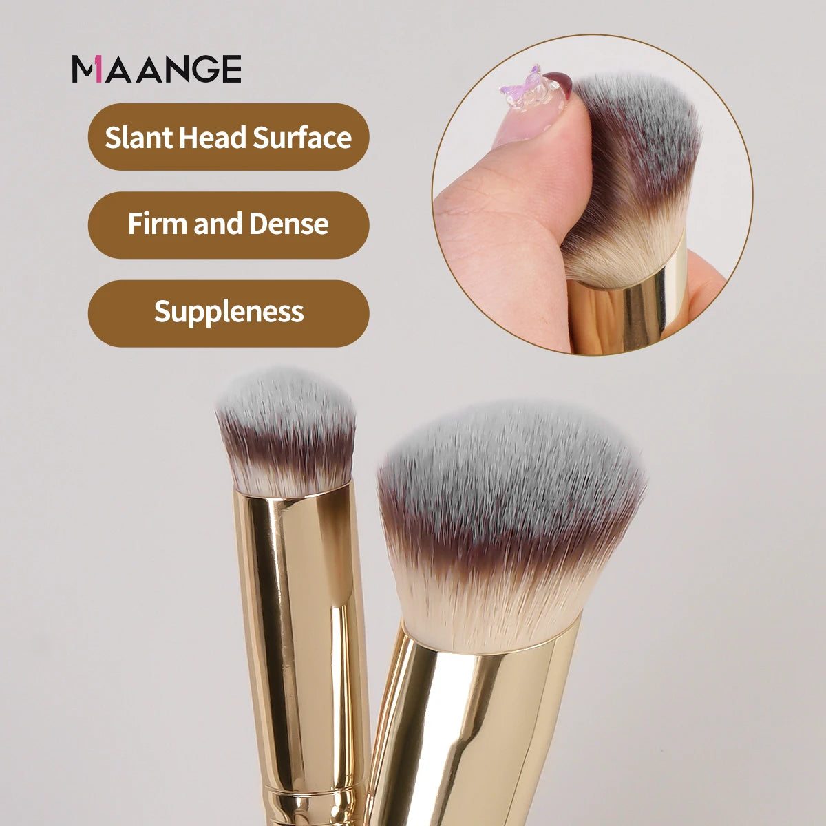 MAANGE 5 pièces pinceaux de maquillage poudre fard à joues brosse fond de teint pinceau de maquillage pinceau de Contour Portable pour voyage cadeau de saint valentin