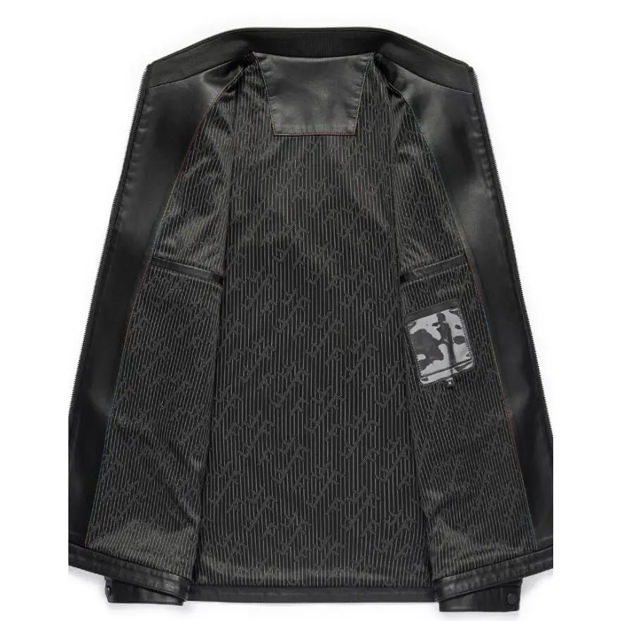 Veste Cuir Véritable Premium Lencensa - Col Montant Mode Jeune - Qualité Exceptionnelle