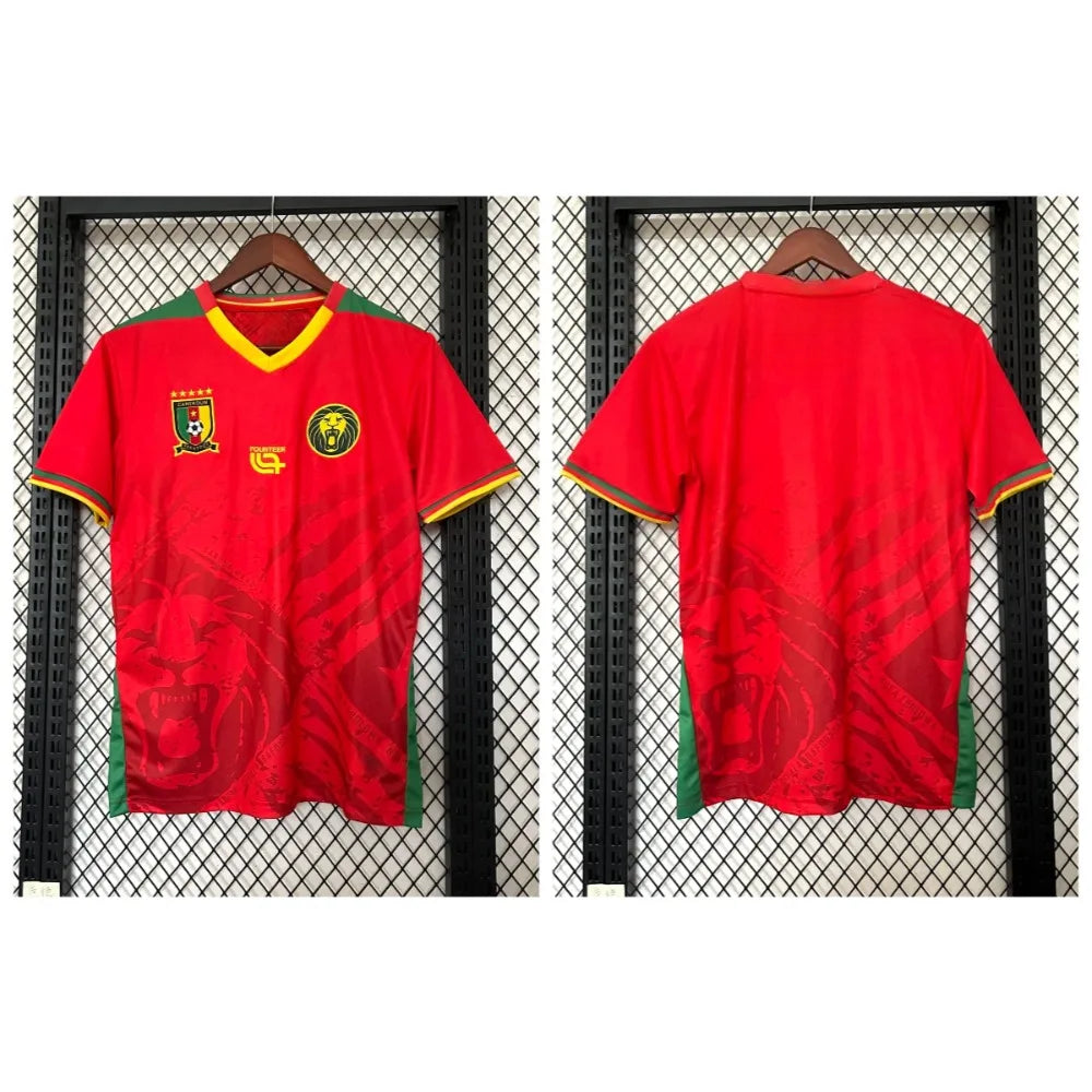 Maillot Cameroun 2025 Officiel - Jersey Fans Homme Femme Impression 3D Séchage Rapide - Lencensa 