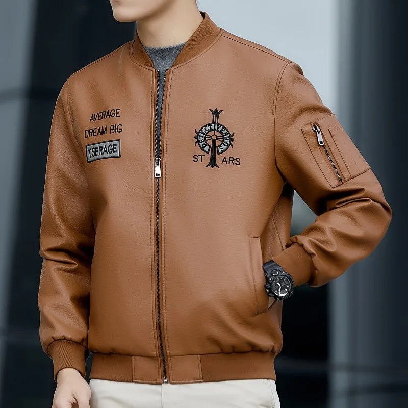 Veste en peluche épaisse pour hommes, de haute qualité, à la mode, belle veste en simili cuir, confortable et chaude, nouvelle collection