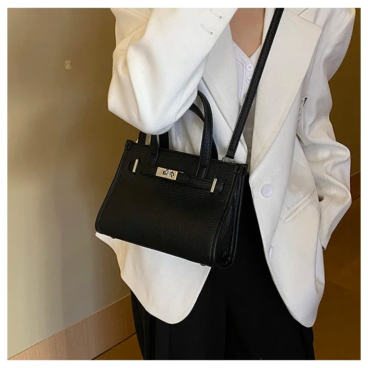 Sac messager élégant pour femme – Sac fourre-tout en cuir de marque de luxe avec sangle réglable