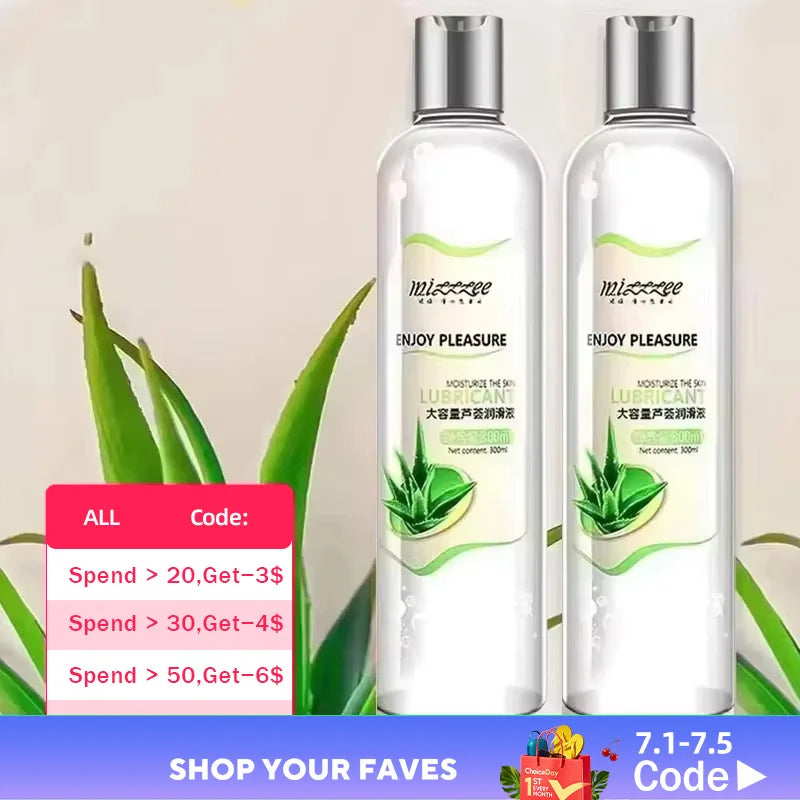 Aloe Lubricant for Sex 300ml Lubricants Lubricante Sexual Grease Water-based Lubrication Anal Sex Products Gay - Lencensa 