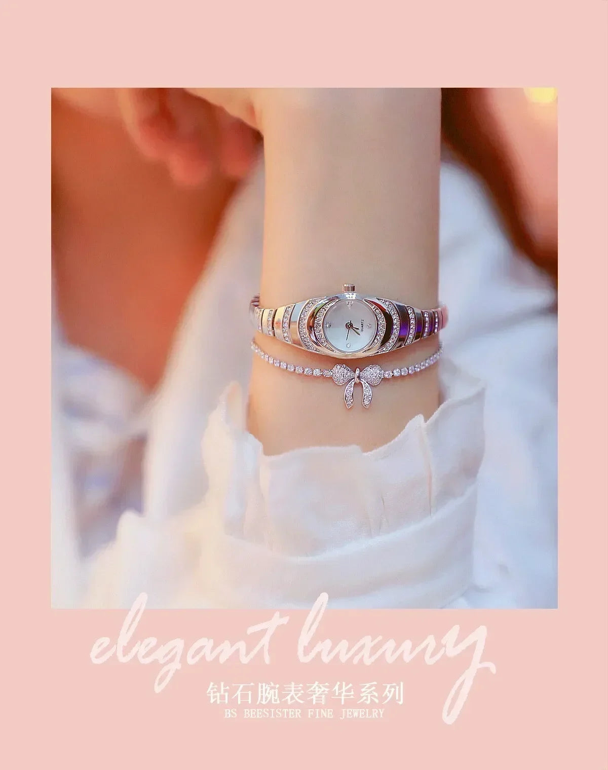 Dames montres à Quartz robe Montre femmes cristal diamant montres or argent horloge femmes Montre Femme