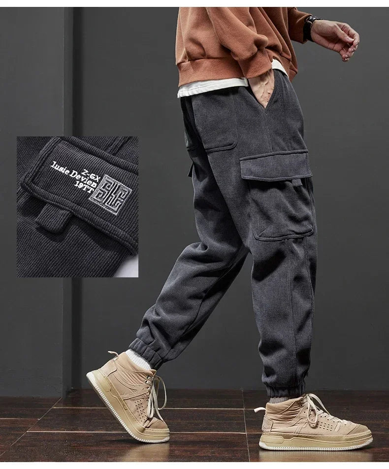 Pantalon décontracté à taille élastique pour homme, droit, proximité, wstring, harem, jogging, sport, long, printemps, automne, nouveau style - Lencensa 