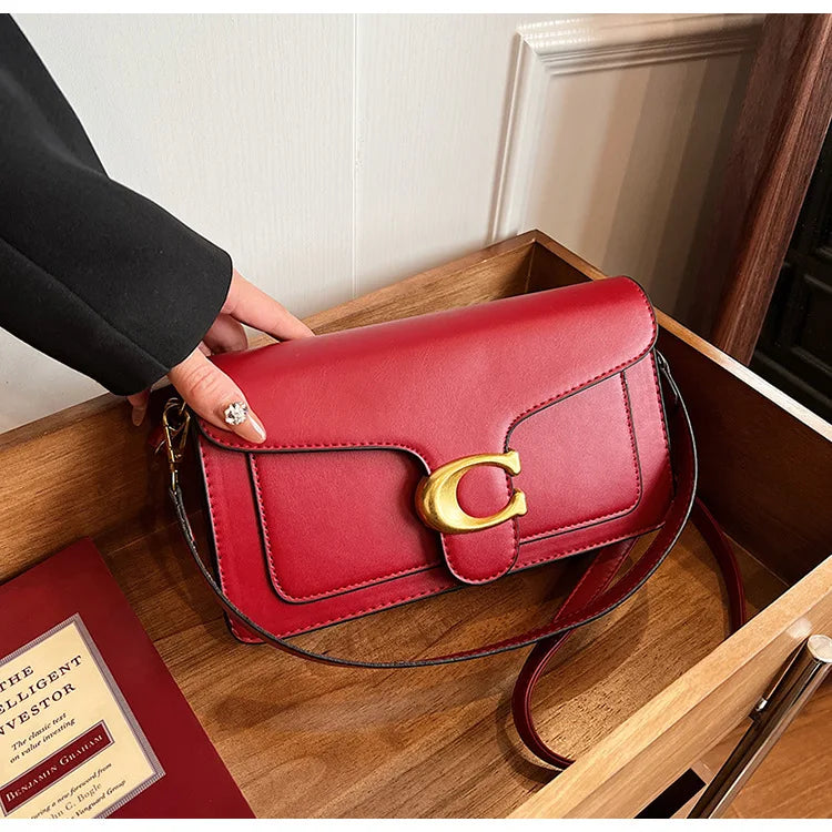 Luxe - Grade 2025 Sac à bandoulière carré exclusif pour femme - Solide - Couleur esthétique, Niche - Style Design et quotidien, élégant - Lencensa 