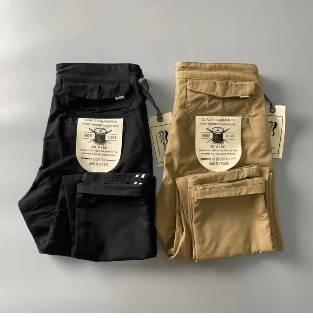 Pantalon Cargo Homme Coton - Style Américain Robuste Anti-Usure - Lencensa 