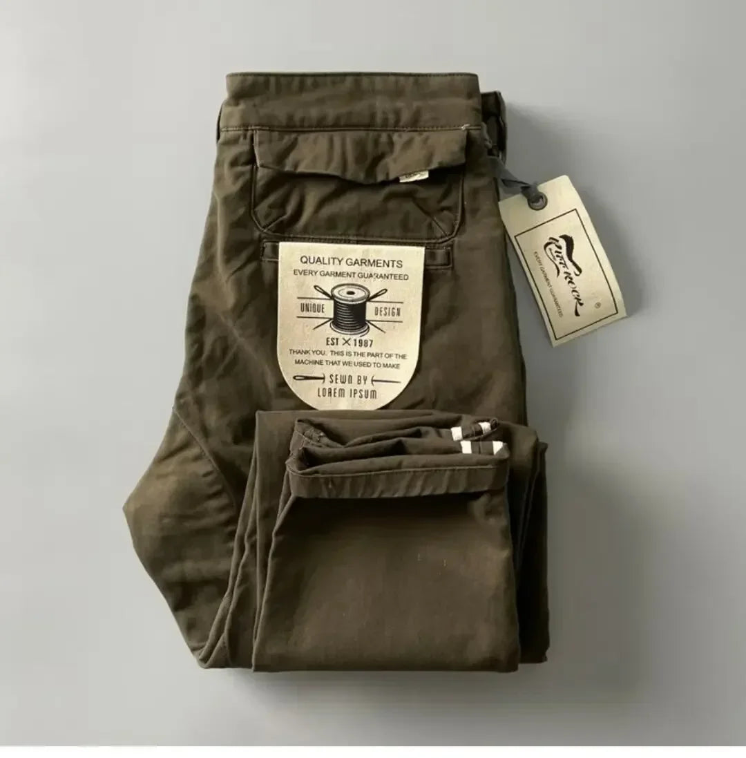 Pantalon Cargo Homme Coton - Style Américain Robuste Anti-Usure - Lencensa 