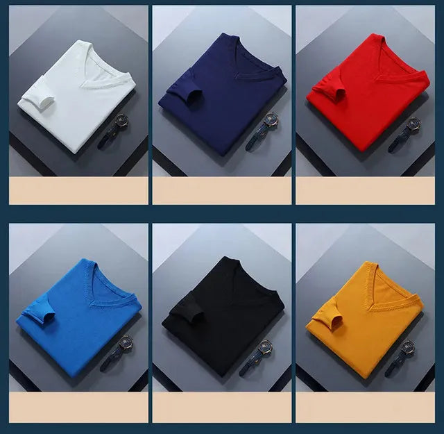 Pull Col V Homme Cachemire - Lencensa Collection Automne-Hiver - Lencensa 