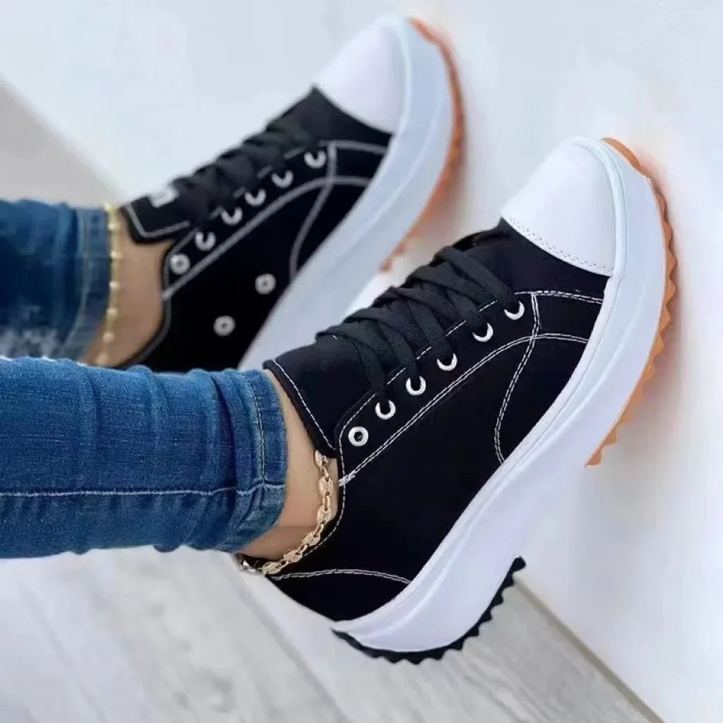Lencensa - Chaussures Femme Premium | Baskets Toile Décontractées de Qualité Supérieure