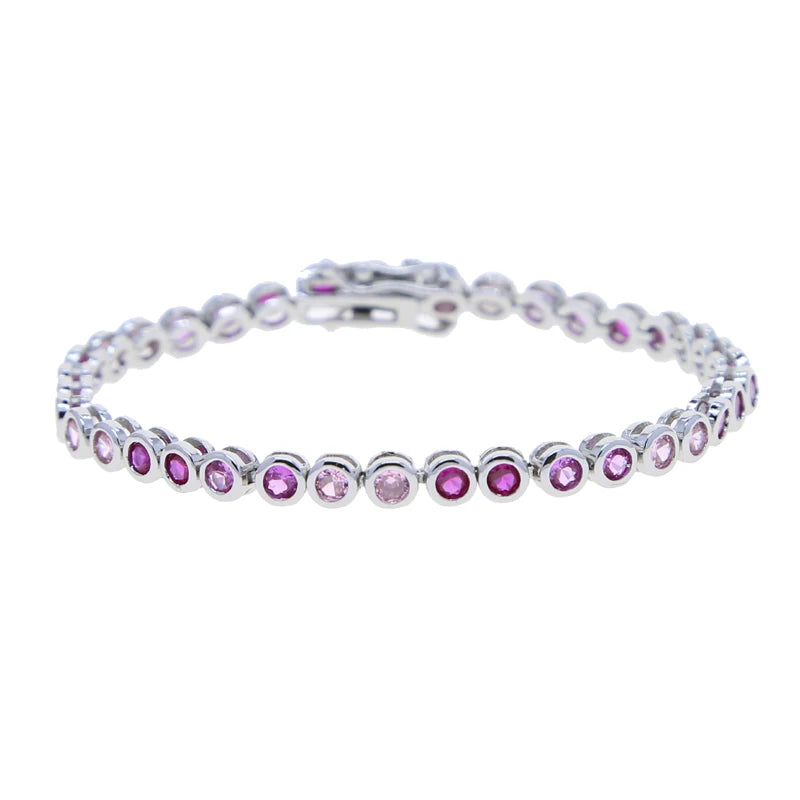 Bracelet en zircone cubique 5A CZ, lunette géométrique de différentes formes, chaîne de Tennis, bijoux classiques à la mode pour femmes