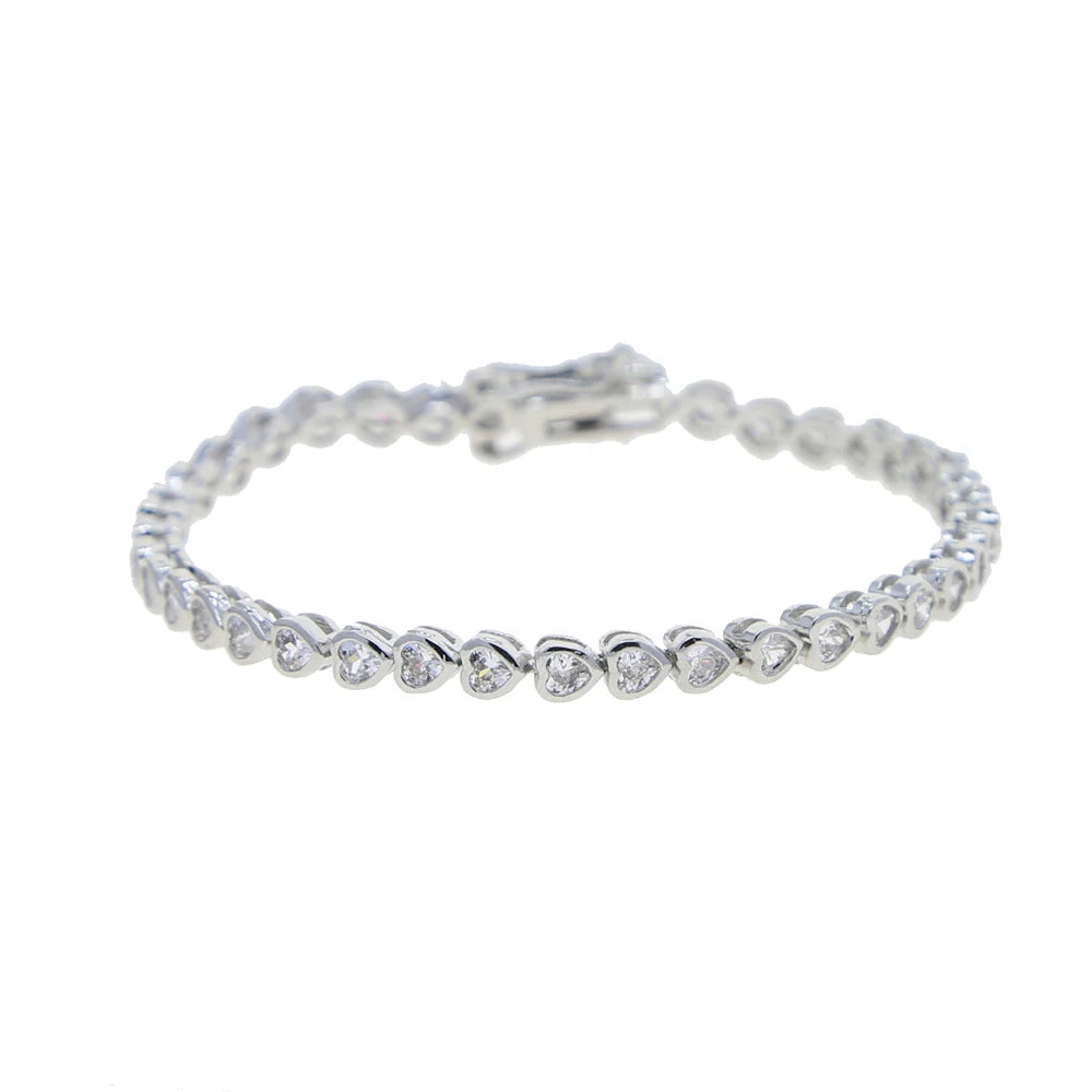 Bracelet en zircone cubique 5A CZ, lunette géométrique de différentes formes, chaîne de Tennis, bijoux classiques à la mode pour femmes