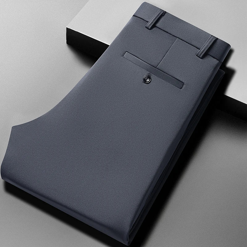 Pantalon Homme Été Extensible - Tissu Soyeux Sans Repassage - Lencensa 