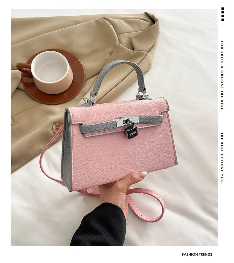 Sac à main de marque de luxe pour femmes en cuir fin, sac messager à bandoulière de styliste célèbre, fourre-tout élégant pour dames