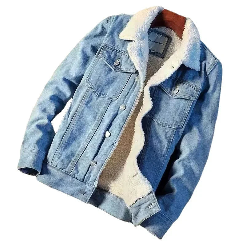 Veste Jean Premium Lencensa - Doublée Polaire Style Asiatique - Qualité Exceptionnelle Hiver - Lencensa 