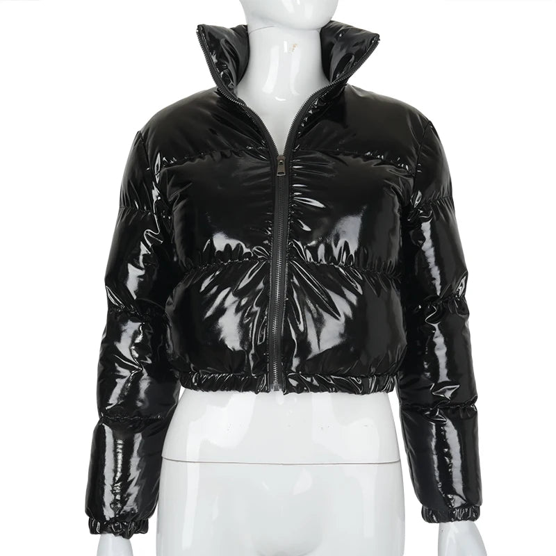 Cardigan Femme Col Montant Y2K - Manteau Streetwear Automne Hiver