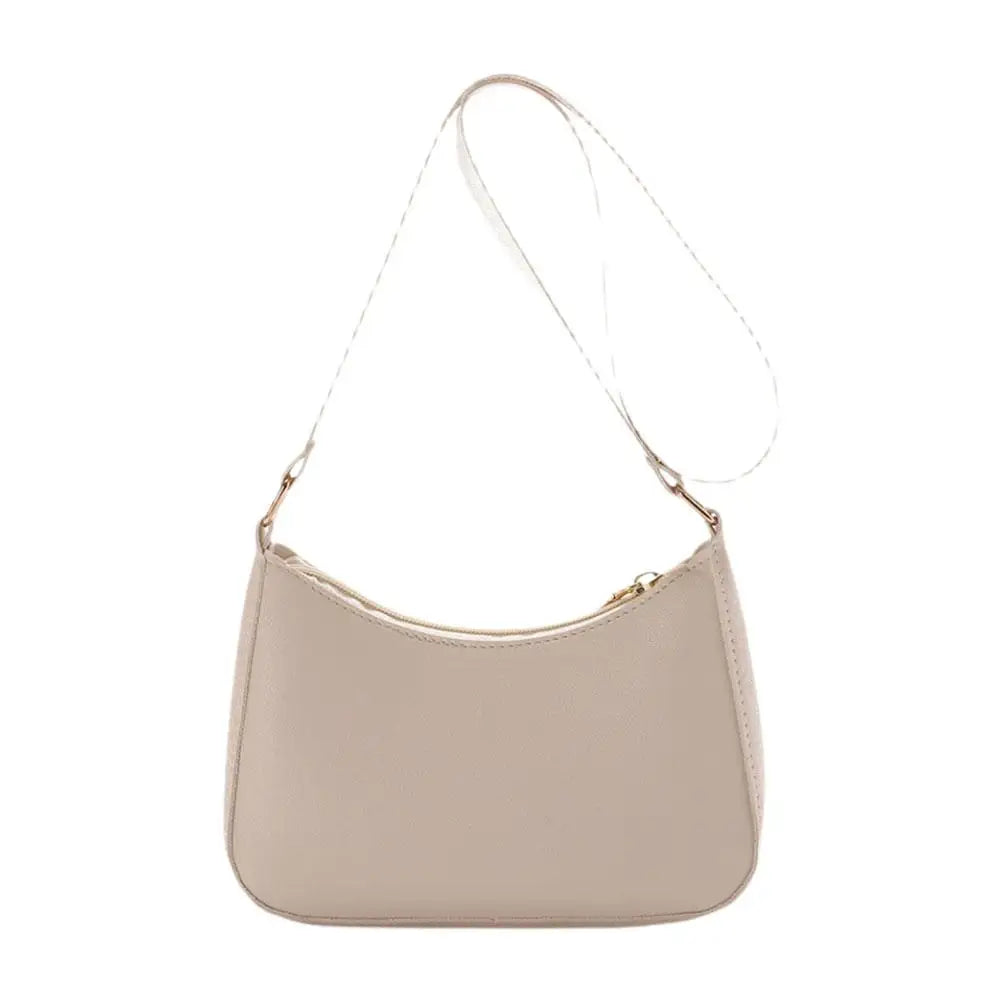 Nouveaux sacs à main de mode pour femmes rétro couleur unie en cuir PU épaule sous les bras sac décontracté femmes Hobos sacs à main sac à main femme - Lencensa 