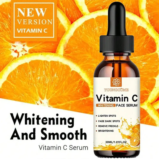 L'essence pour le visage à la vitamine C contient l'acide hyaluronique dissolvant de taches foncées réparation hydratante Essence Anti-âge soins de la peau du visage 30ml