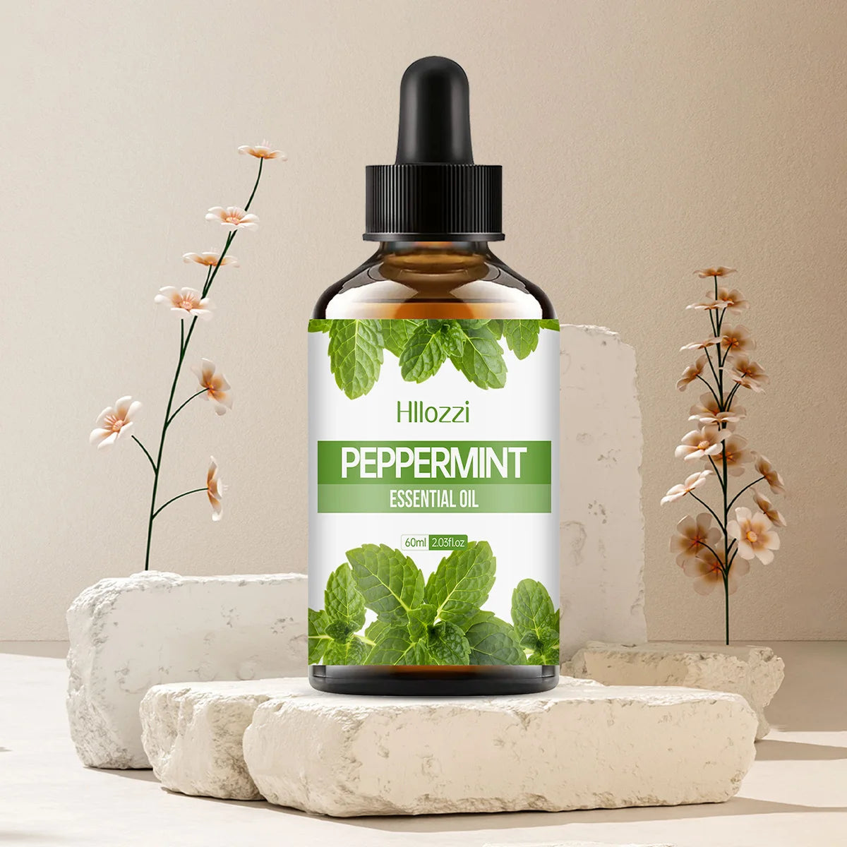 Huile Essentielle Menthe Poivrée 10ml - Soin Visage Corps Aromathérapie - Lencensa 