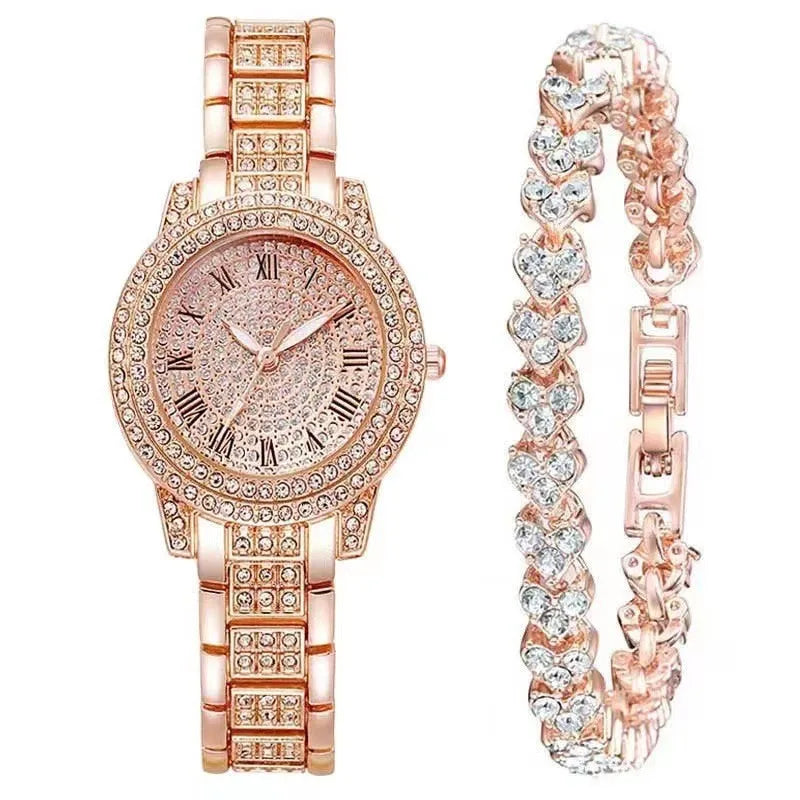 Décontracté dames Quartz Montre-Bracelet Bracelet ensemble 6 pièces ensemble femmes Montre horloge cadran romain marque de luxe Design femmes Montre Femme Reloj