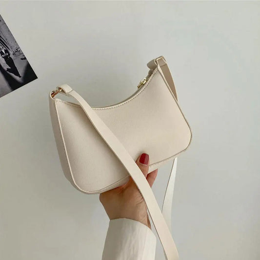 Nouveaux sacs à main de mode pour femmes rétro couleur unie en cuir PU épaule sous les bras sac décontracté femmes Hobos sacs à main sac à main femme