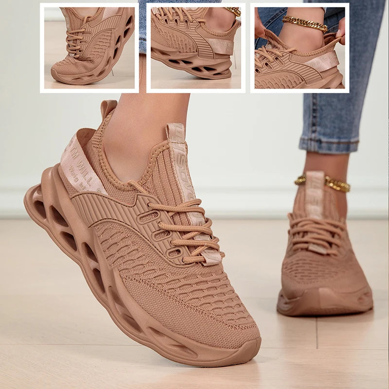 Femmes chaussures de Sport mode plate-forme baskets dames printemps hiver chaussures plates chaussures de course pour femme grande taille 43