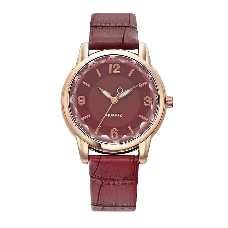 Montres de luxe en cuir pour femmes, montre-bracelet à quartz, mode féminine