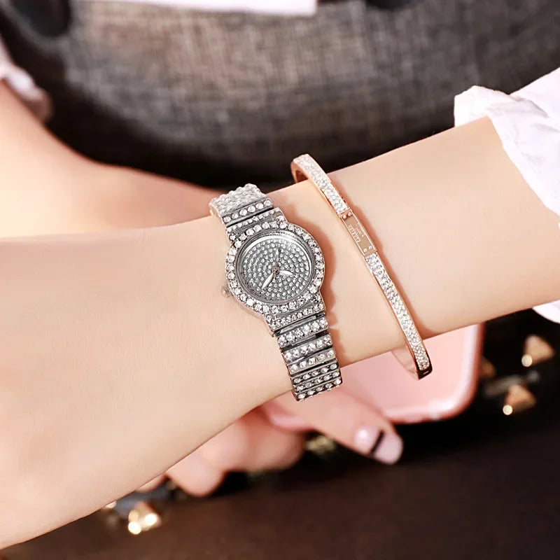 Montre Lencensa - Quartz Dorée Femme de Luxe, Élégance Intemporelle
