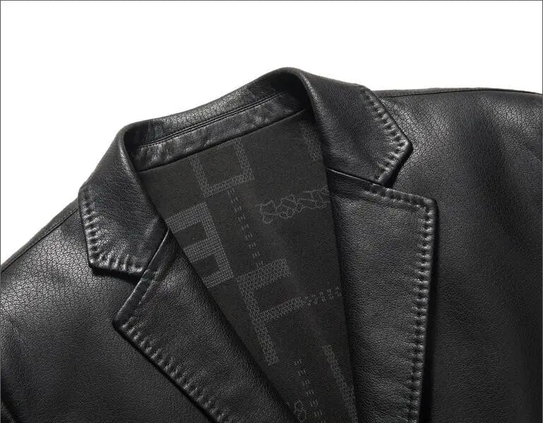 Veste Cuir Premium Lencensa - Manteau Décontracté Haute Qualité - Excellence Automne-Hiver