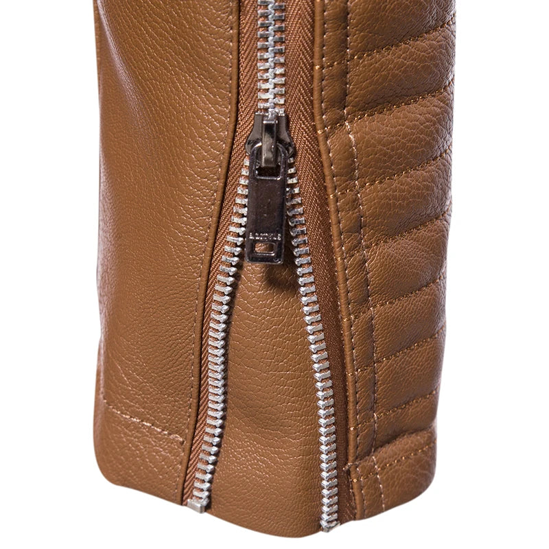 Manteau Cuir Premium Lencensa - Veste Moto Tactique Imperméable - Qualité Exceptionnelle - Lencensa 