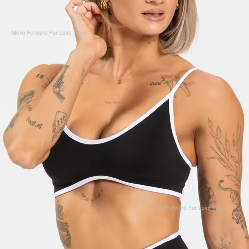Brassière Sport Femme - Dos Nu Tricoté avec Coussin - Lencensa 