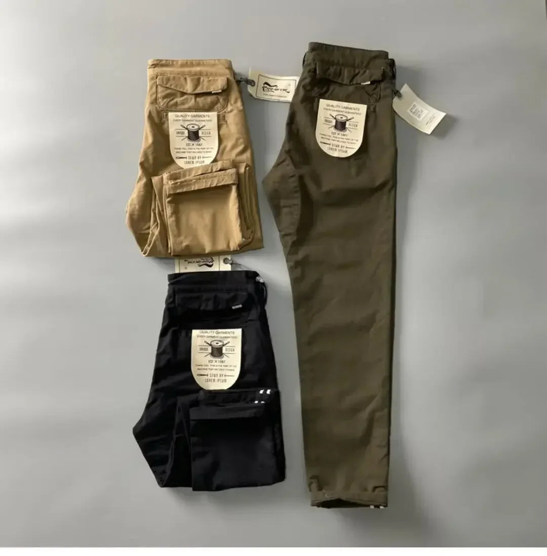 Pantalon Cargo Homme Coton - Style Américain Robuste Anti-Usure - Lencensa 