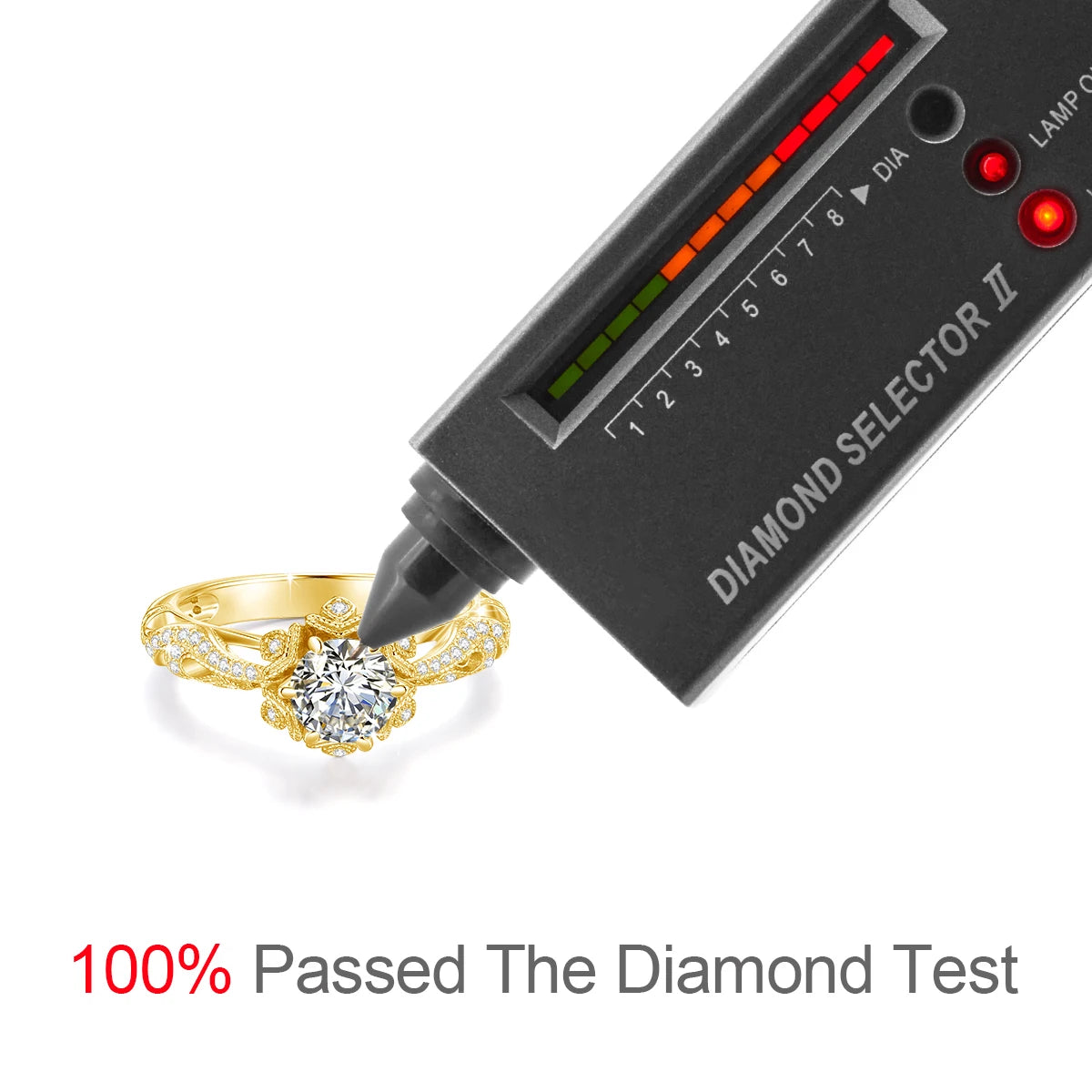 Bague de luxe plaquée or 18 carats pour femmes, 1ct D vvs1, Moissanite, bracelet de mariage en argent 925, haute qualité, cadeau de fiançailles, bijoux fins