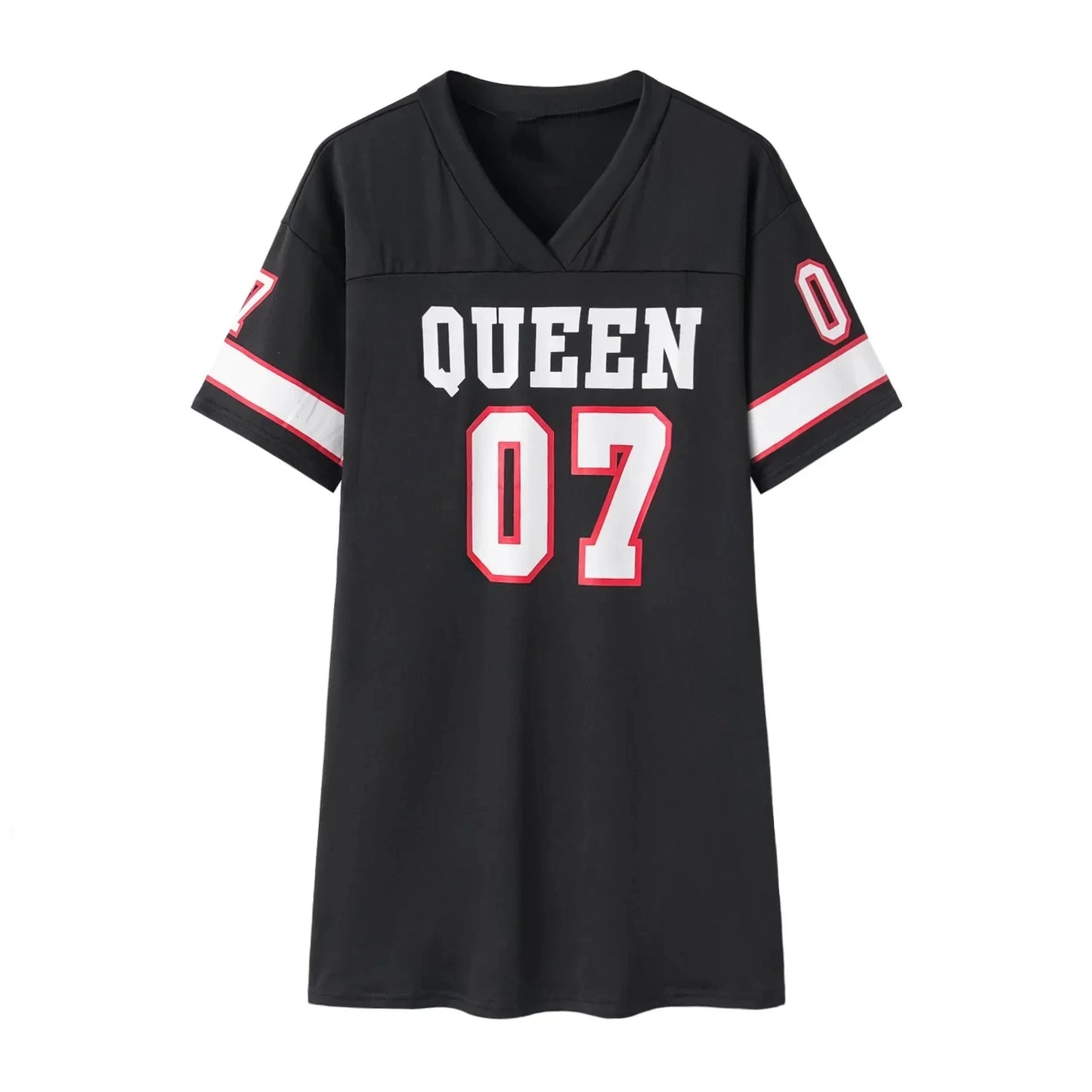 T-shirt Femme Col V Imprimé - Haut Décontracté Été